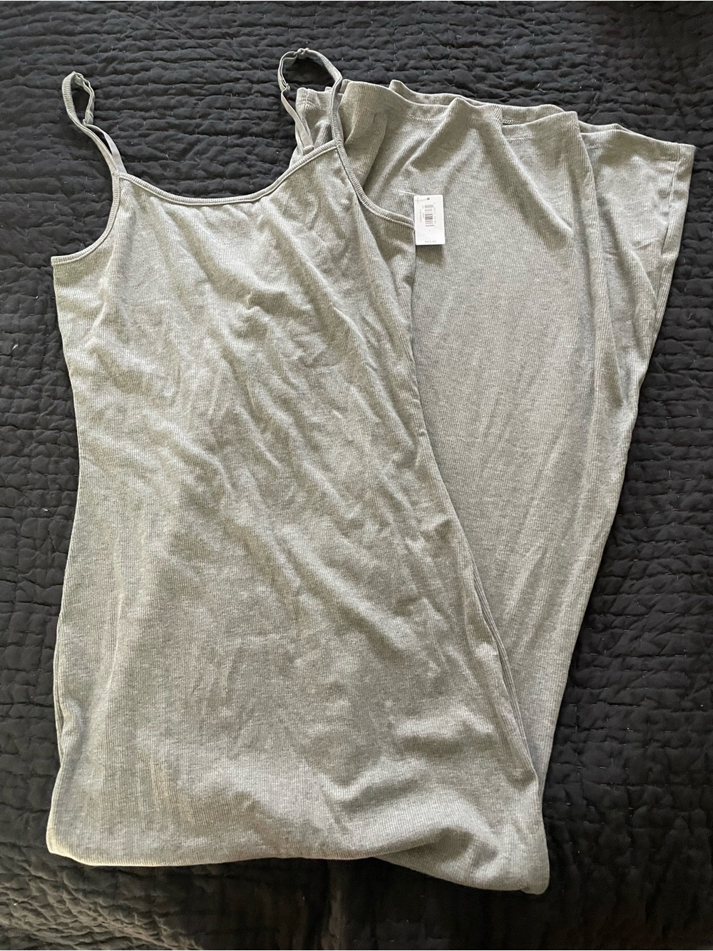 GAP Grey Spaghetti-Strap Maxi Slip Dress - Picture 2 of 4